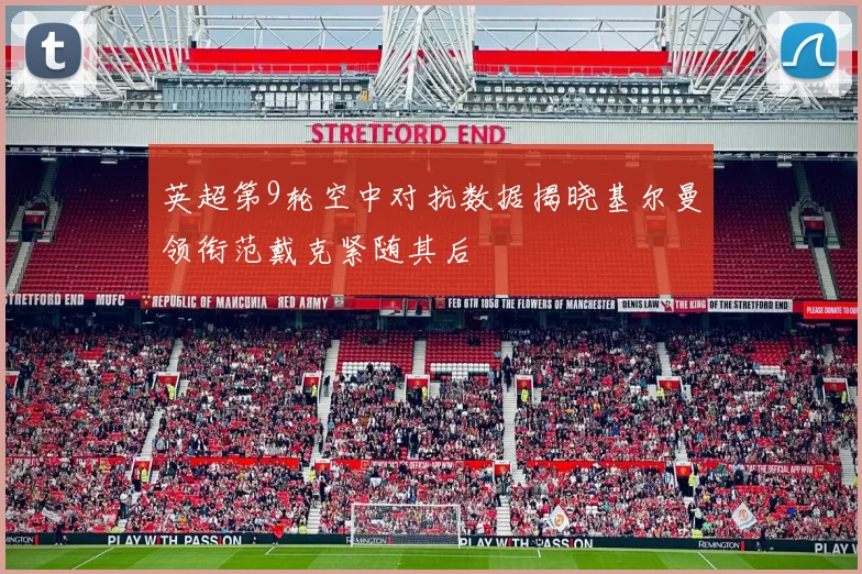 英超第9轮空中对抗数据揭晓基尔曼领衔范戴克紧随其后